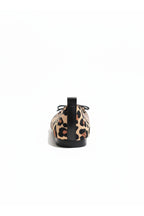 Abelia Leopard Print Leather Detail Ballet Flats
