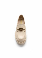 Abriel Loafer with Buckle Detail - Beige