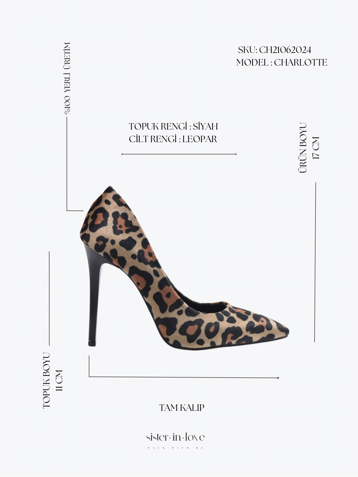Charlotte Yüksek Topuklu Leopar Desenli Stiletto
