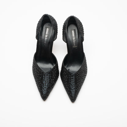 Albertina Taş Detaylı Topuklu Ayakkabı