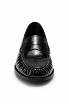 Alecta Parlak Deri Görünümlü Loafer - Siyah