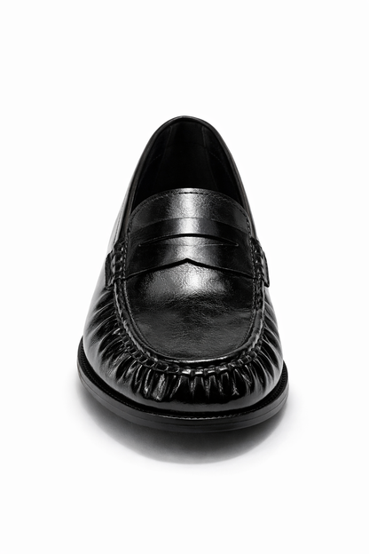 Alecta Parlak Deri Görünümlü Loafer - Siyah