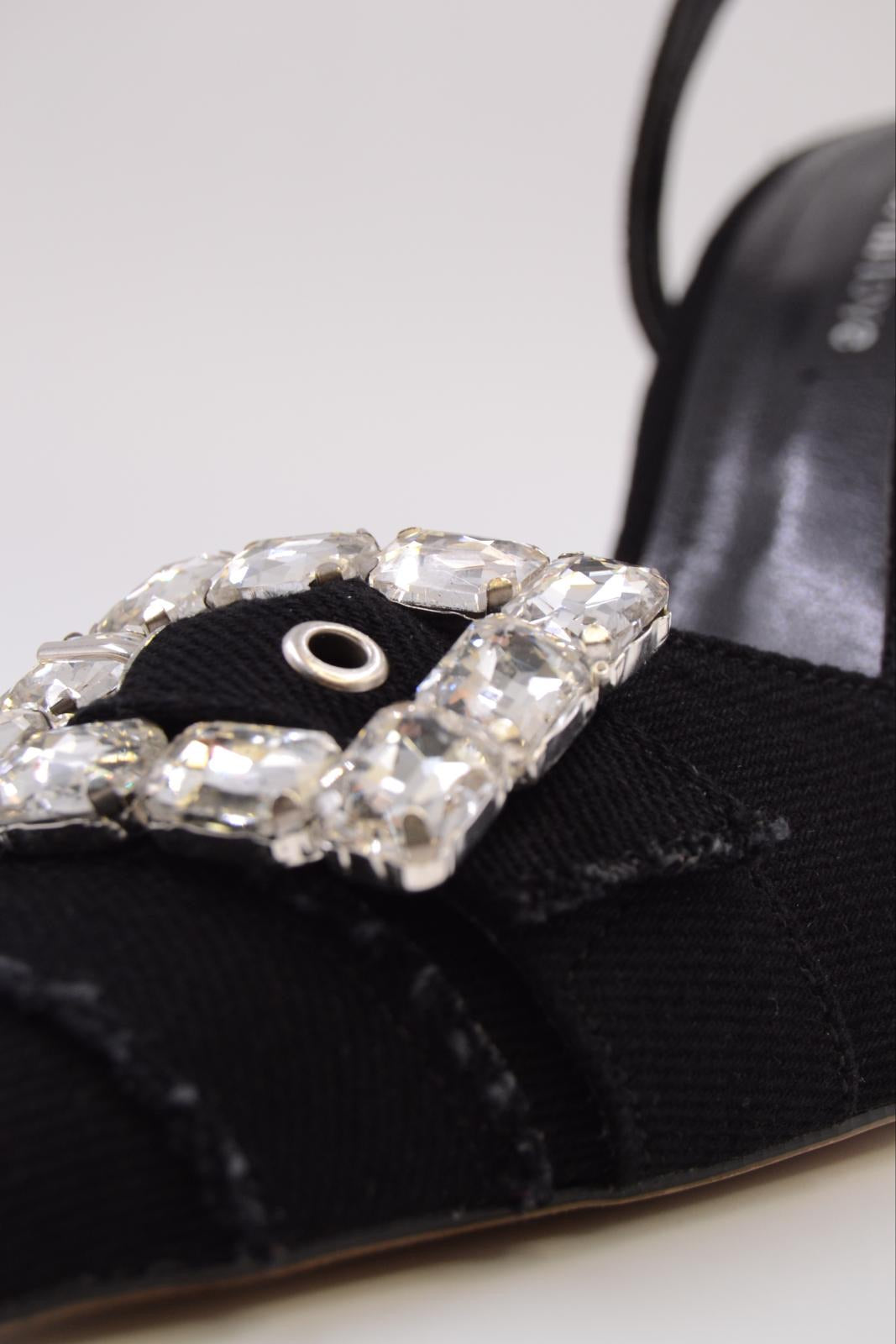 Anna Kot ve Taş Detaylı Arkası Açık Topuklu Ayakkabı