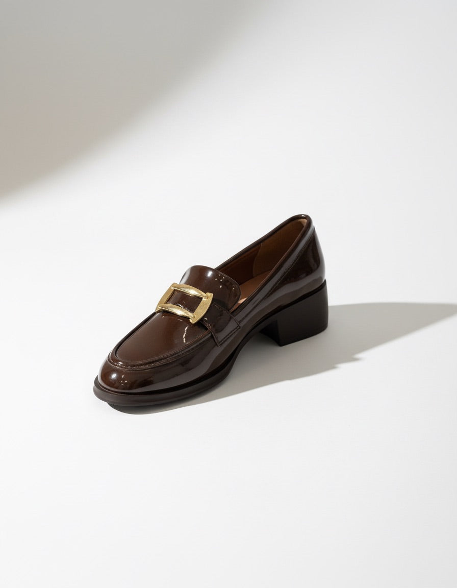 April Toka Detaylı Parlak Rugan Kadın Loafer