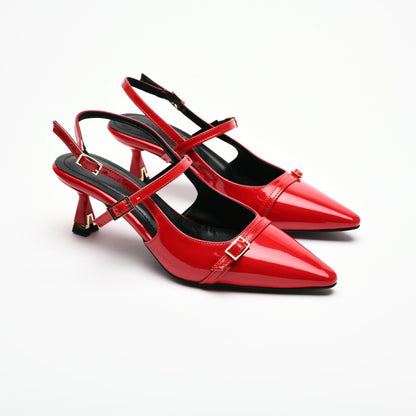 Asta Kısa Topuklu Tokalı Rugan Stiletto