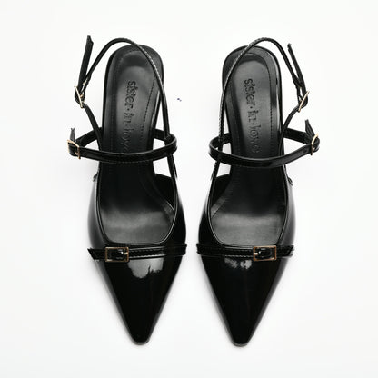 Asta Kısa Topuklu Tokalı Rugan Stiletto