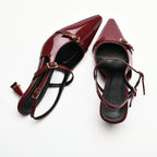 Asta Kısa Topuklu Tokalı Rugan Stiletto