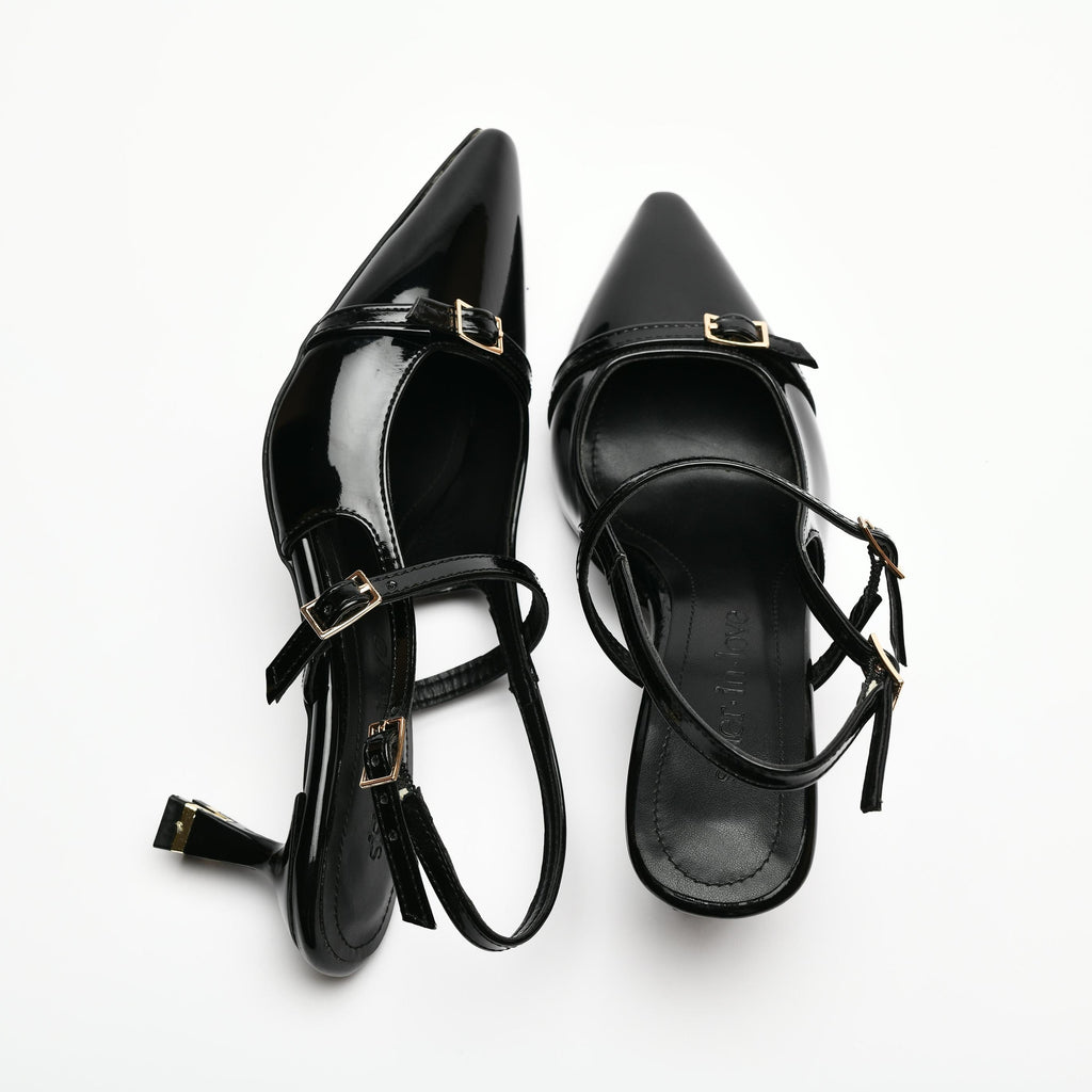 Asta Kısa Topuklu Tokalı Rugan Stiletto