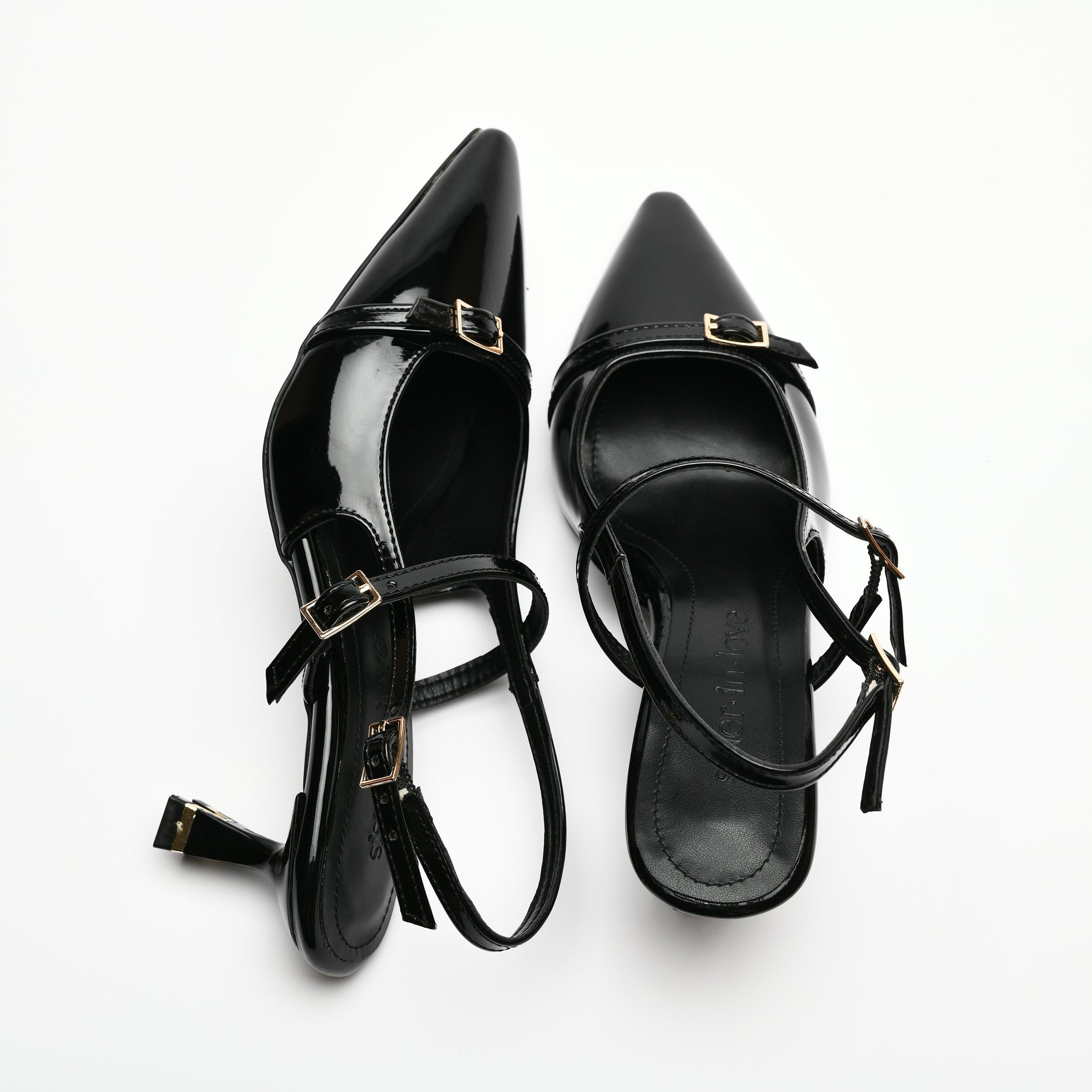 Asta Kısa Topuklu Tokalı Rugan Stiletto