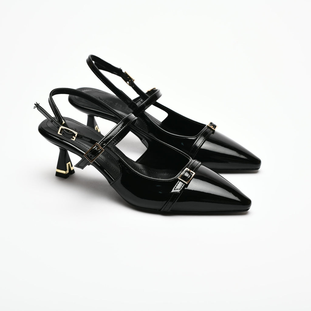 Asta Kısa Topuklu Tokalı Rugan Stiletto