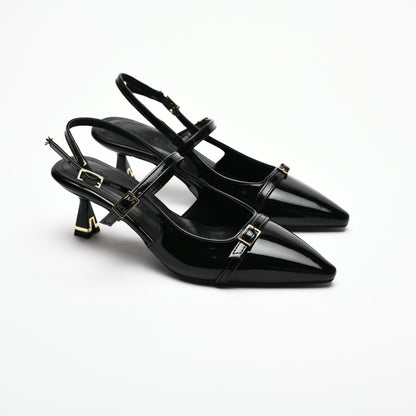 Asta Kısa Topuklu Tokalı Rugan Stiletto