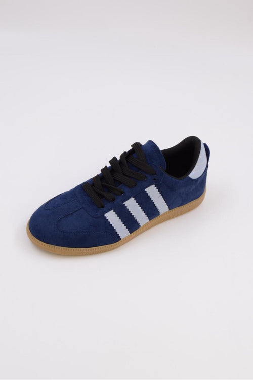Benard Striped Leather Sneakers