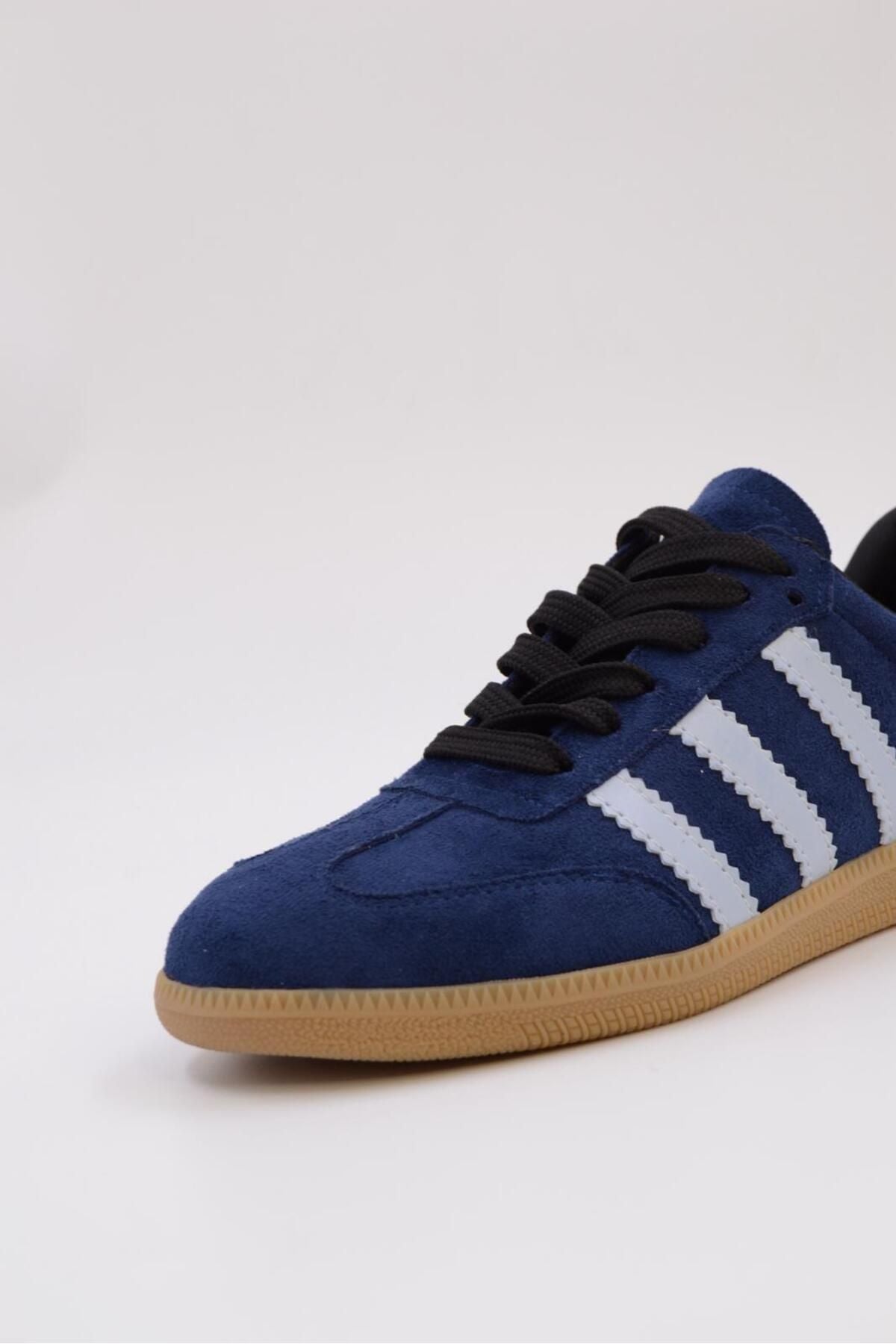 Benard Striped Leather Sneakers