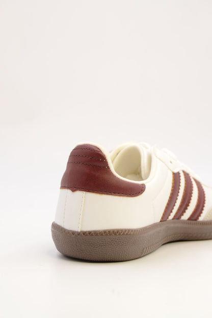 Bernice Beyaz Bordo Çizgili Spor Ayakkabı