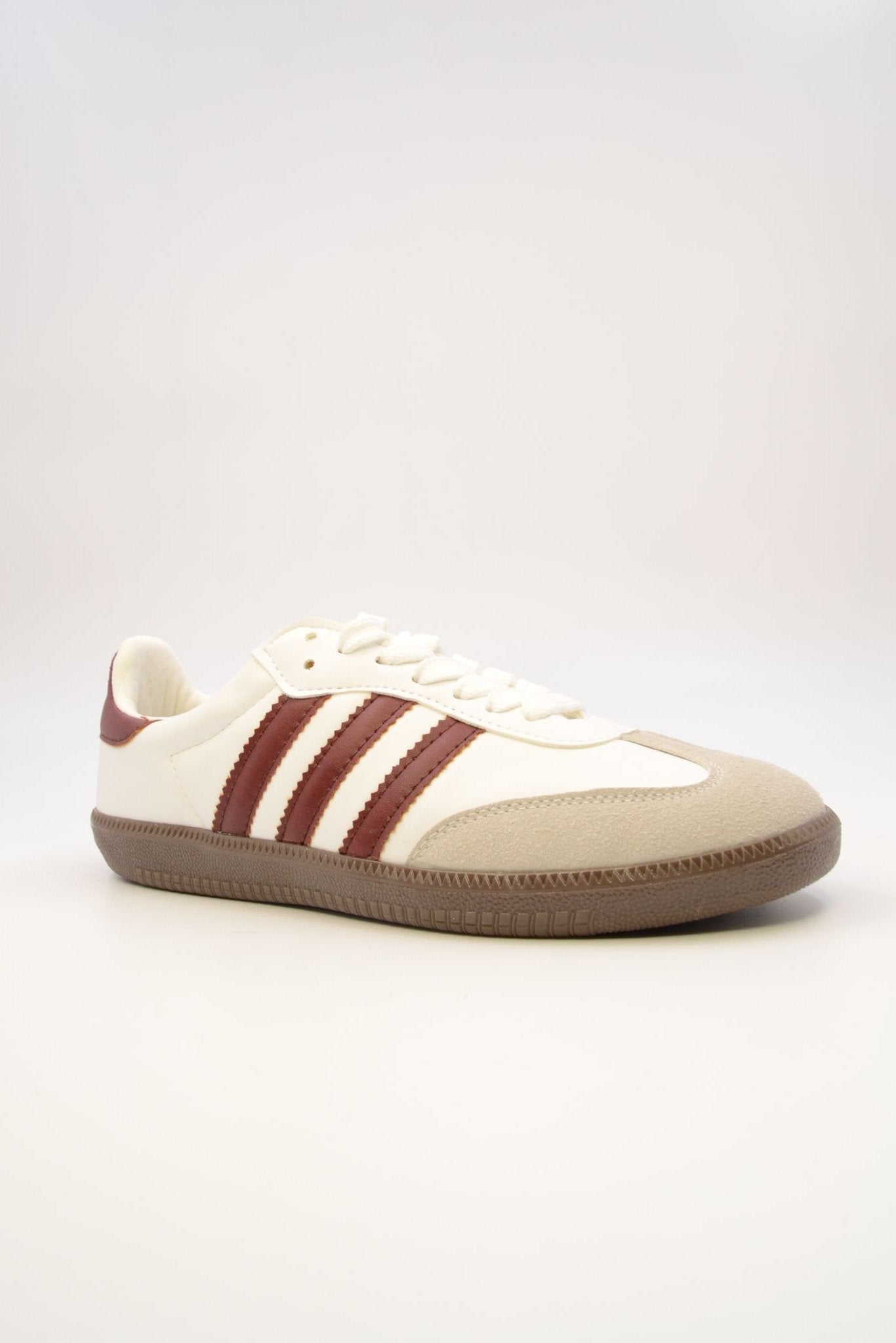 Bernice Beyaz Bordo Çizgili Spor Ayakkabı