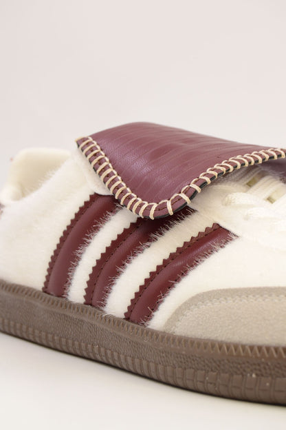 Bernice Beyaz Bordo Çizgili Spor Ayakkabı