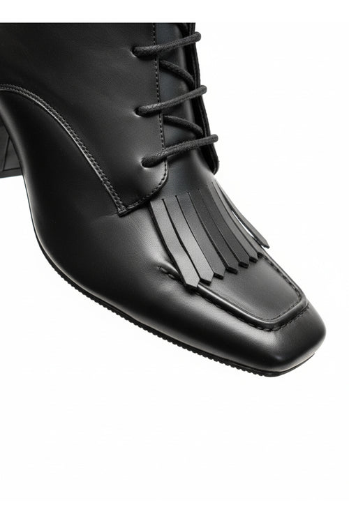 Bianca Tassel Detail Square Toe Women's Boots