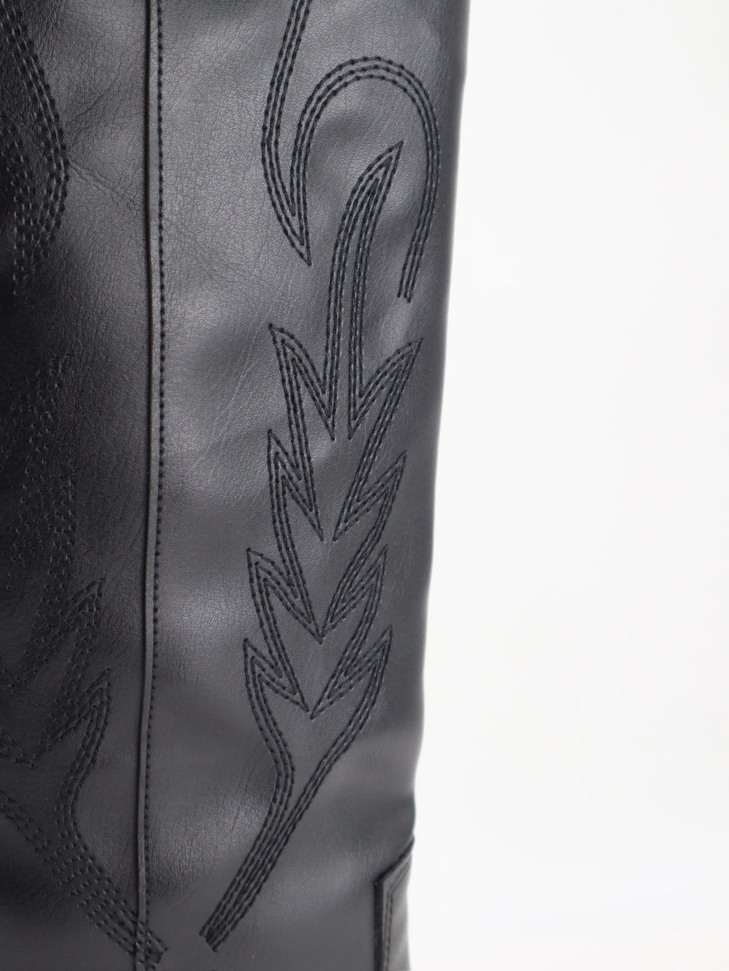 Calamity Jane Siyah Uzun Kovboy Nakışlı  Bot