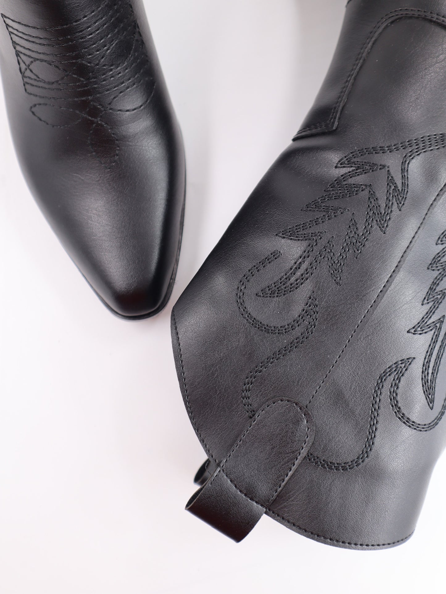 Calamity Jane Siyah Uzun Kovboy Nakışlı  Bot