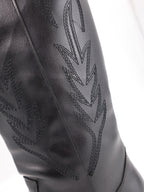 Calamity Jane Siyah Uzun Kovboy Nakışlı  Bot