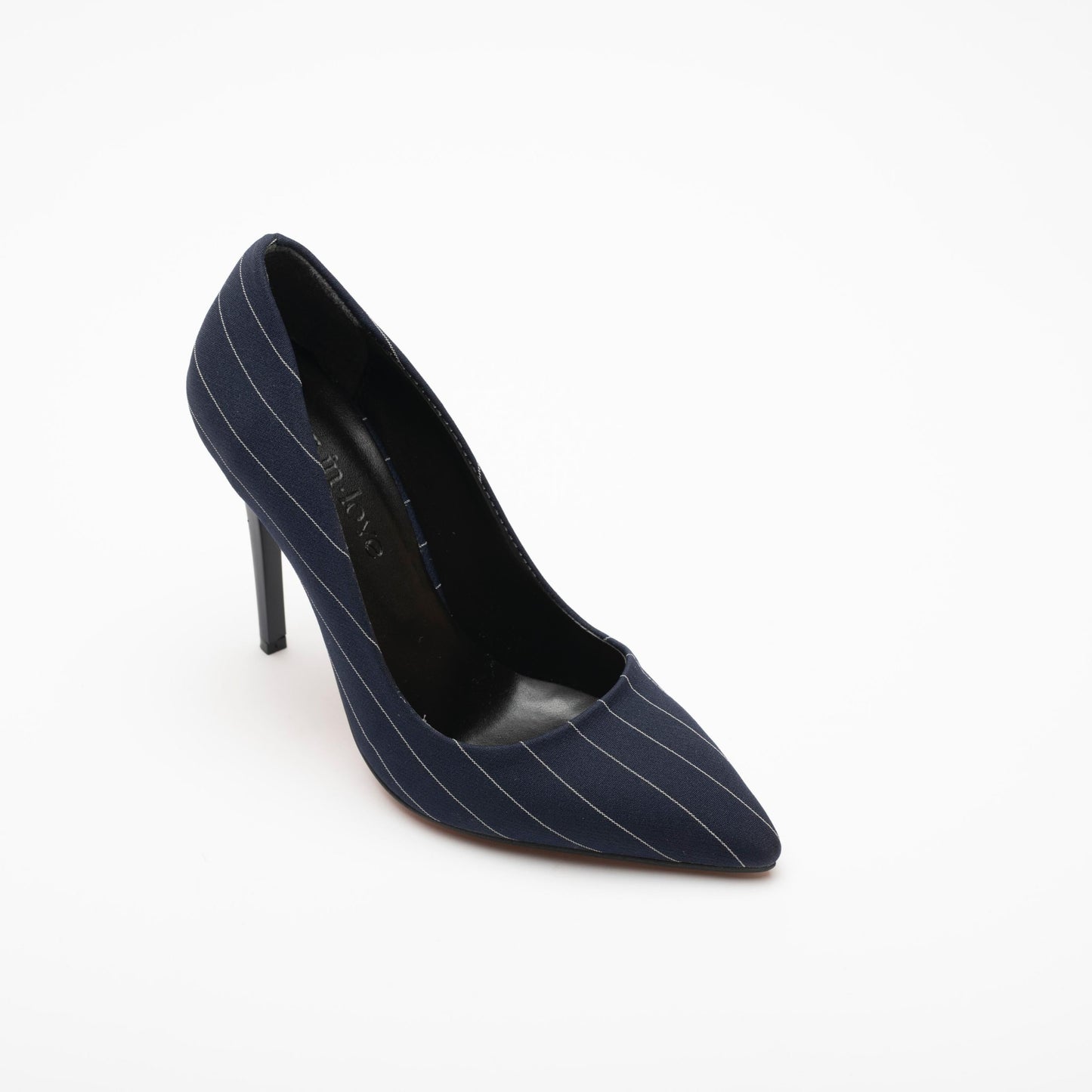 Charlotte Lacivert Beyaz Çizgili Stiletto