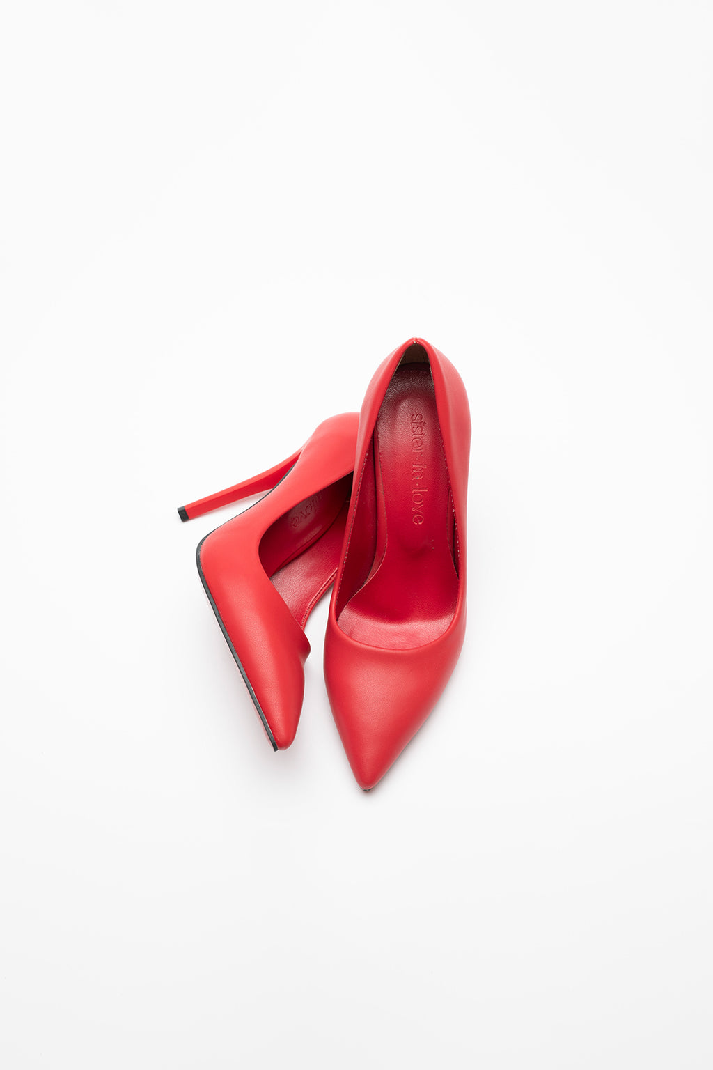 Charlotte Kırmızı Cilt Yüksek Topuklu Stiletto