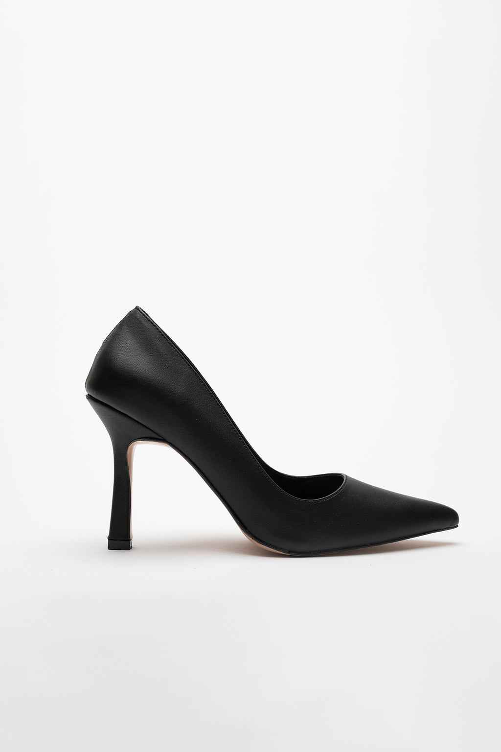 Charlotte Leather Heel Women's Stiletto - Black