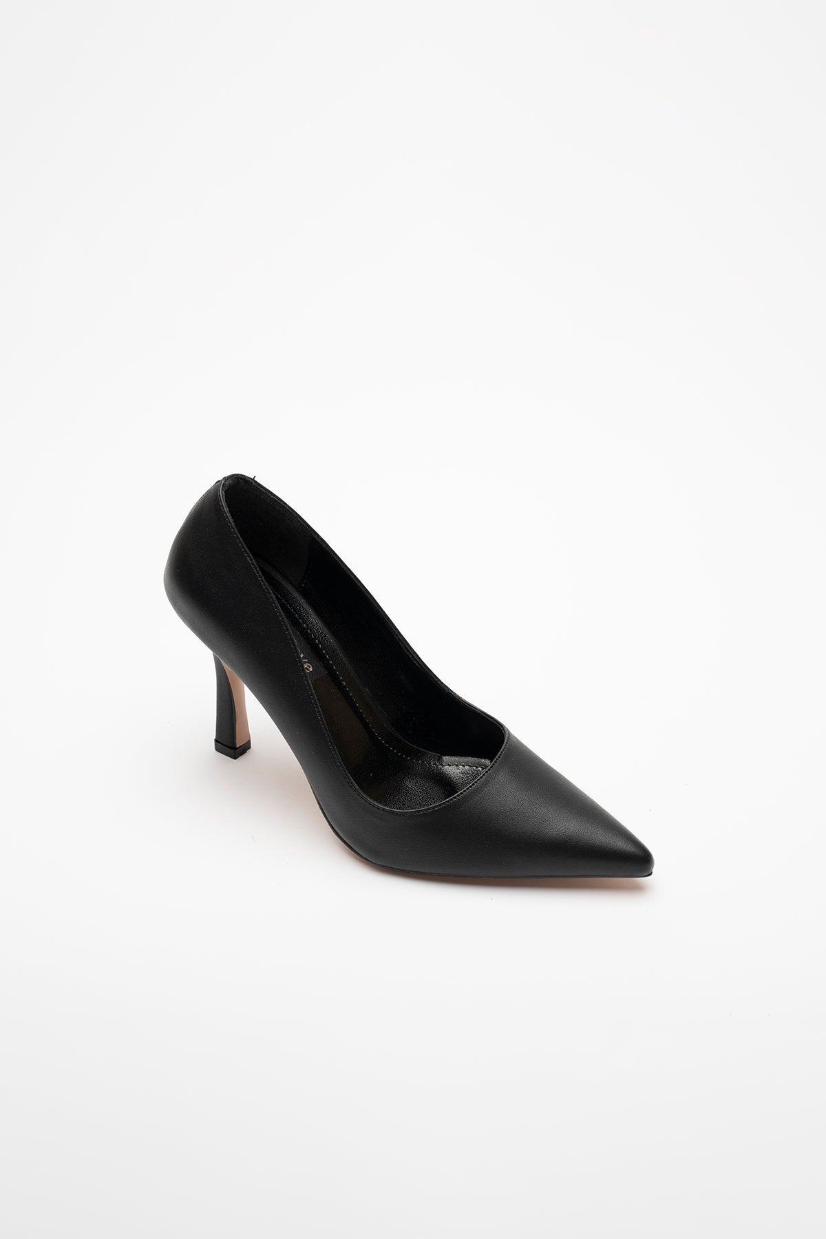 Charlotte Leather Heel Women's Stiletto - Black
