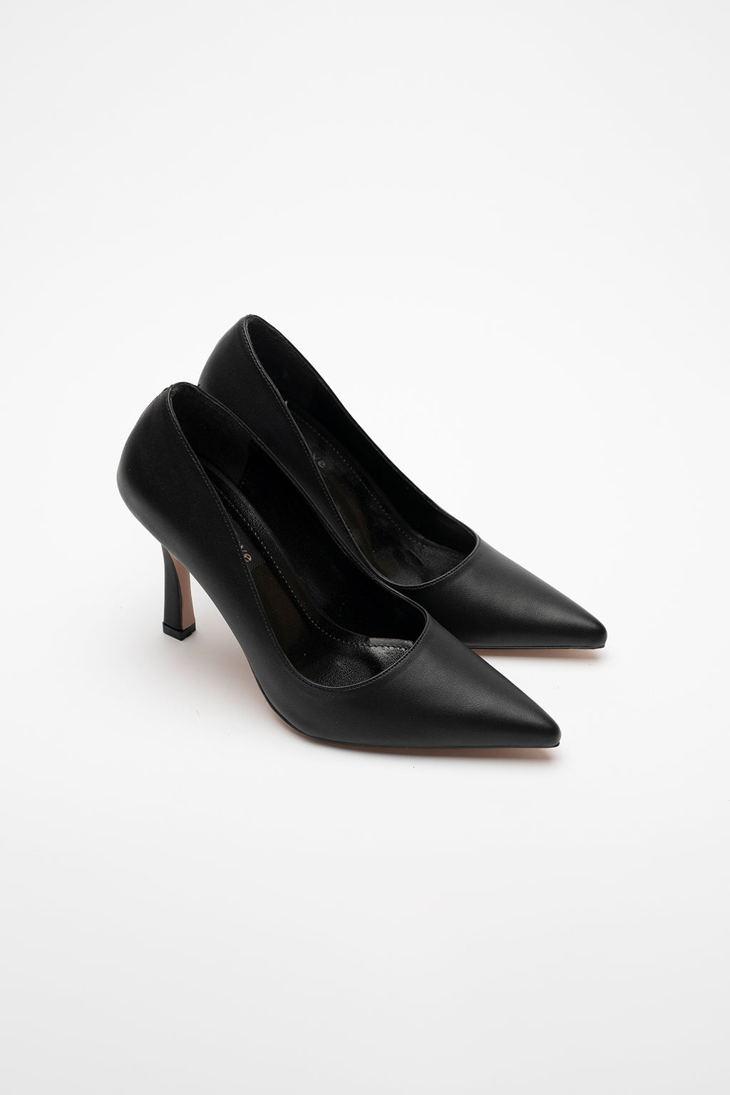 Charlotte Leather Heel Women's Stiletto - Black