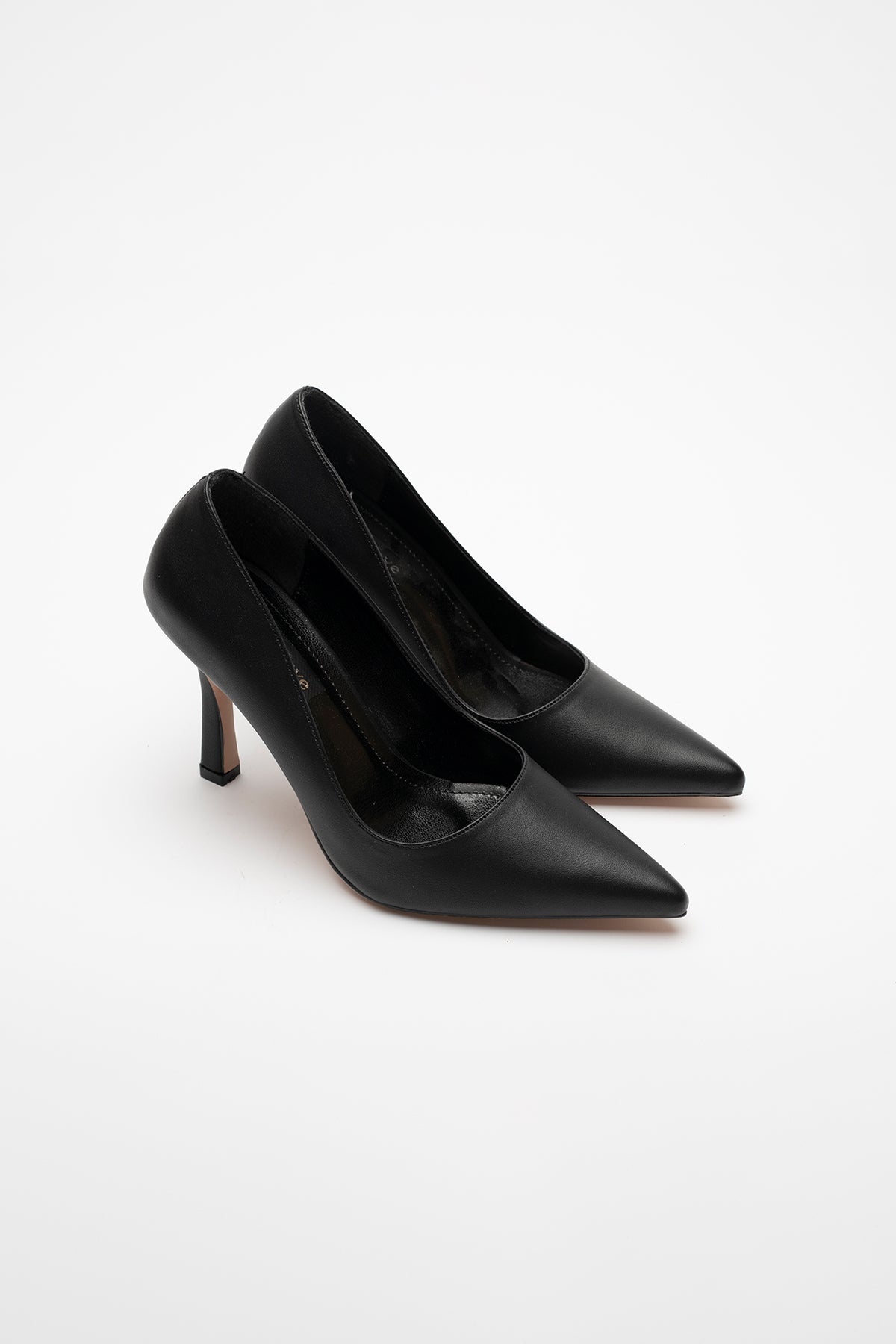 Charlotte Leather Heel Women's Stiletto - Black