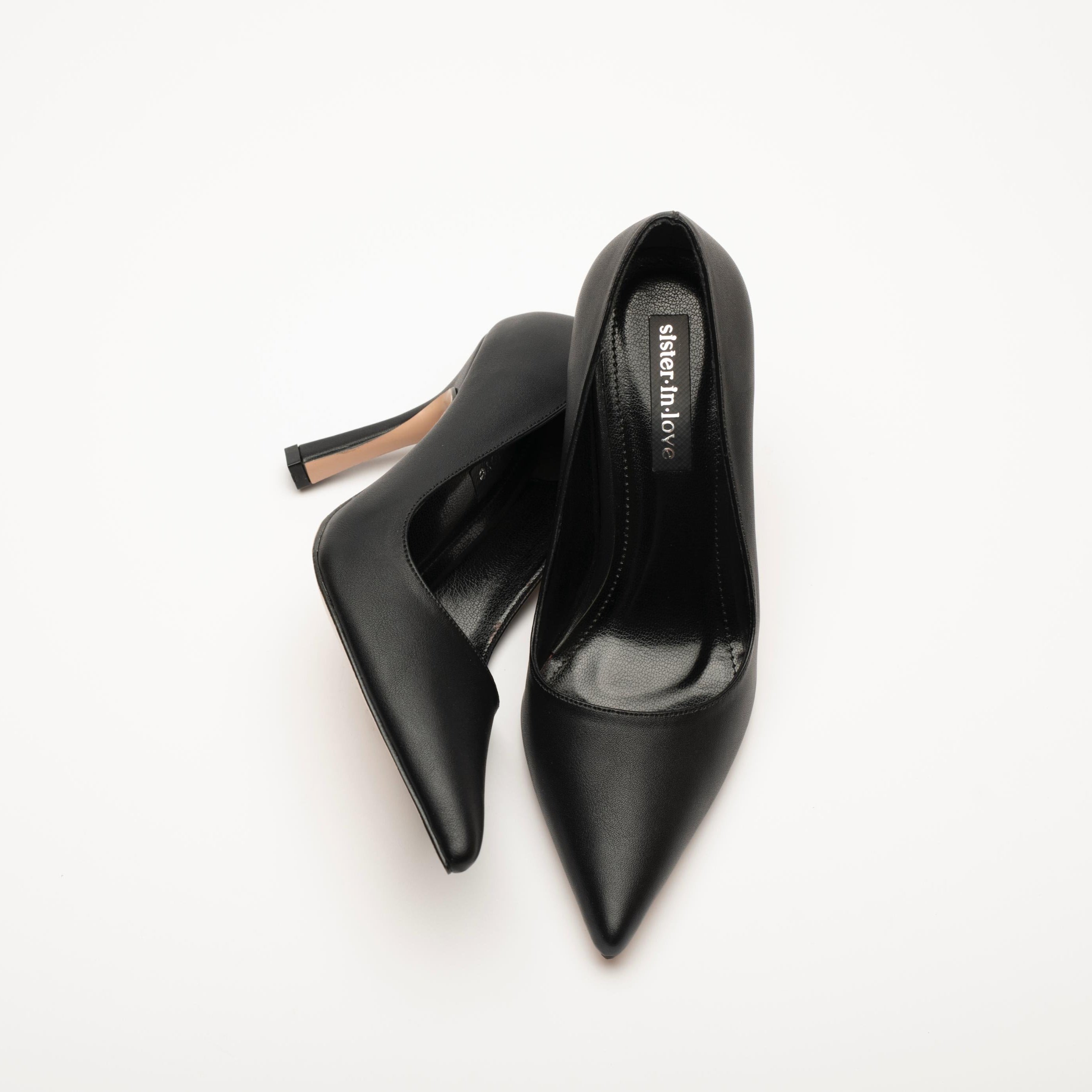 Charlotte Leather Heel Women's Stiletto - Black