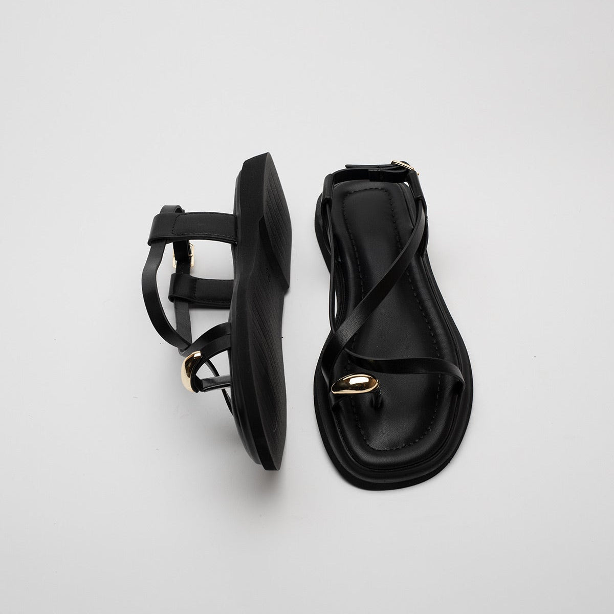 Cosima Gold Buckle Women's Sandals