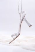 Daphne Lace-up White Low-Heeled Women's Shoes 