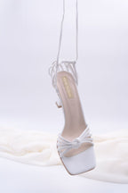Daphne Lace-up White Low-Heeled Women's Shoes 