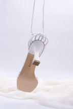 Daphne Lace-up White Low-Heeled Women's Shoes 