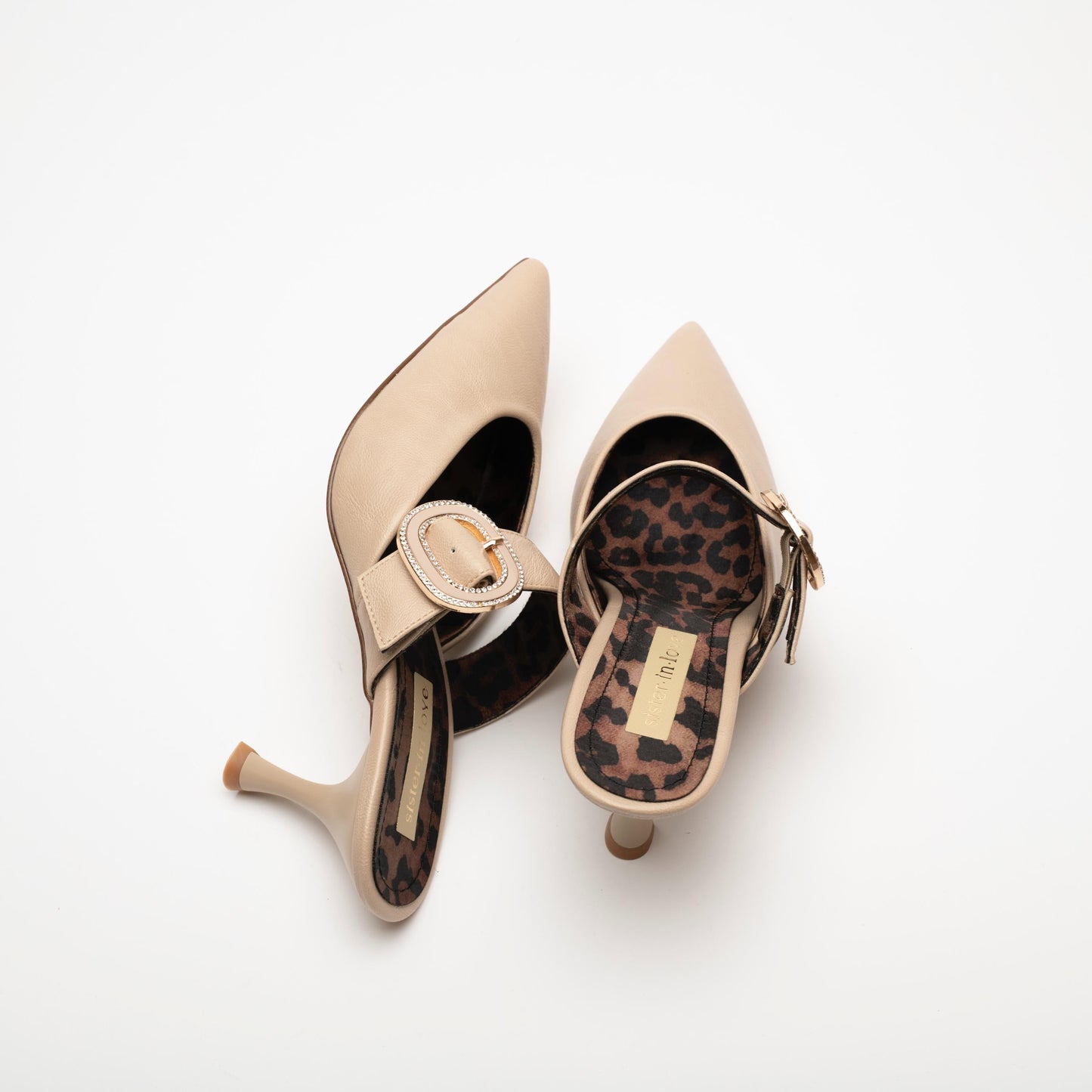 Debora Taş Detaylı  Yüksek Topuk Kadın Terlik Ayakkabı