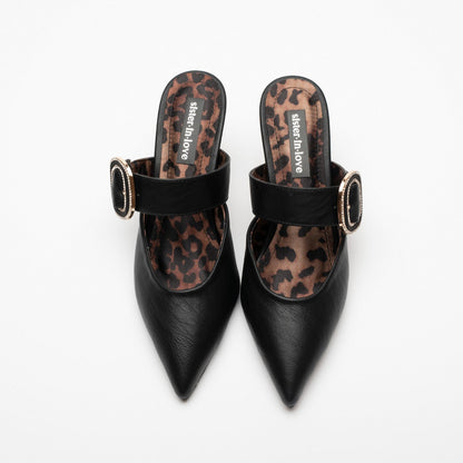 Debora Taş Detaylı  Yüksek Topuk Kadın Terlik Ayakkabı