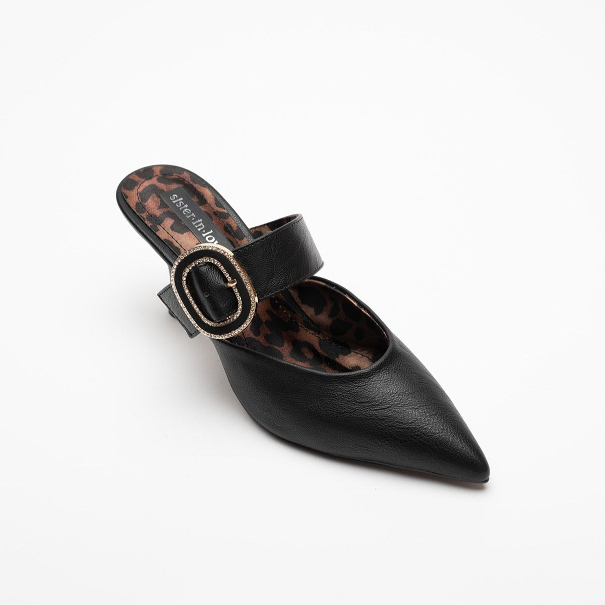 Debora Stone Detailed High Heel Women's Slipper Shoes