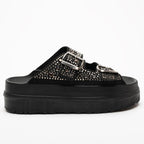Elena Rhinestone Thick Sole Women's Slippers