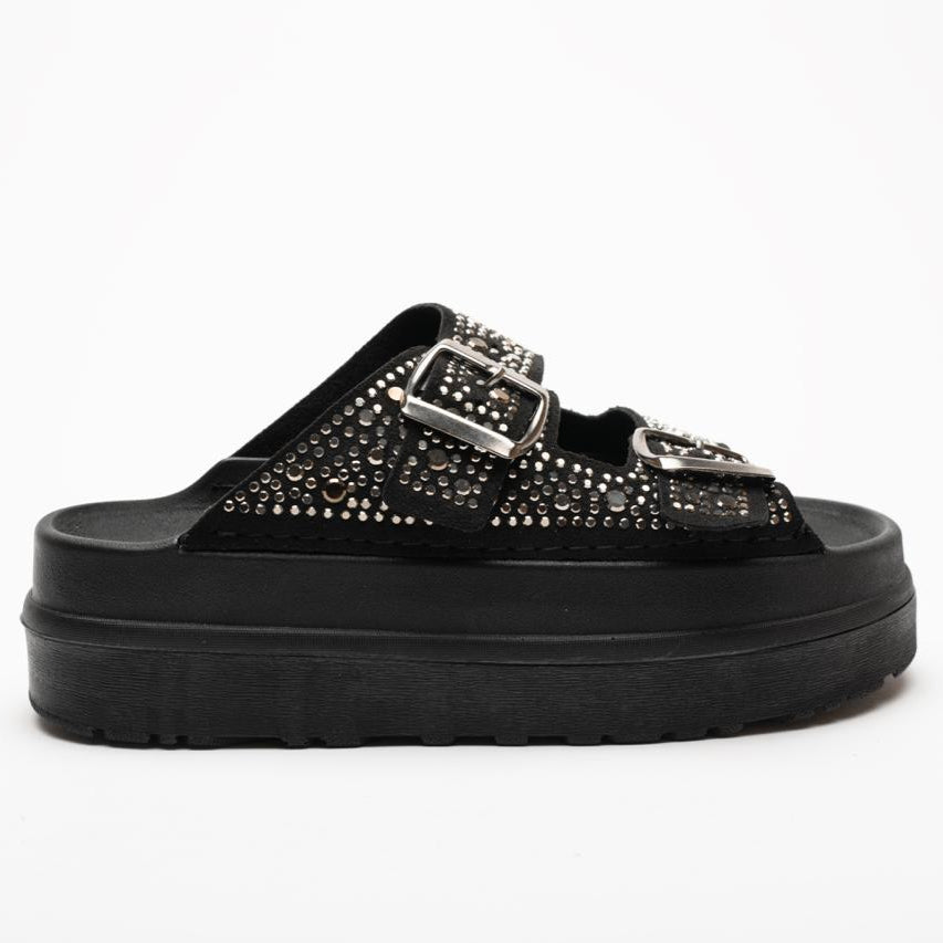 Elena Rhinestone Thick Sole Women's Slippers