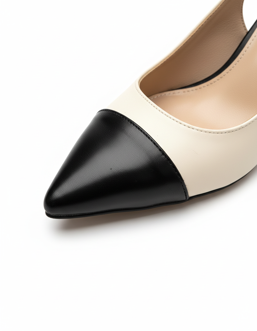 Elenor Renk Kontrastlı Stiletto