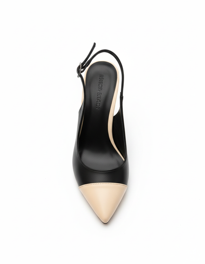 Elenor Renk Kontrastlı Stiletto