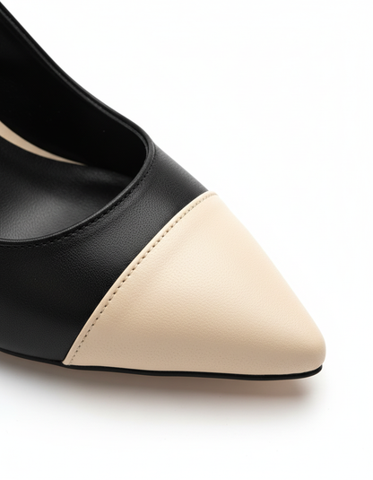 Elenor Renk Kontrastlı Stiletto