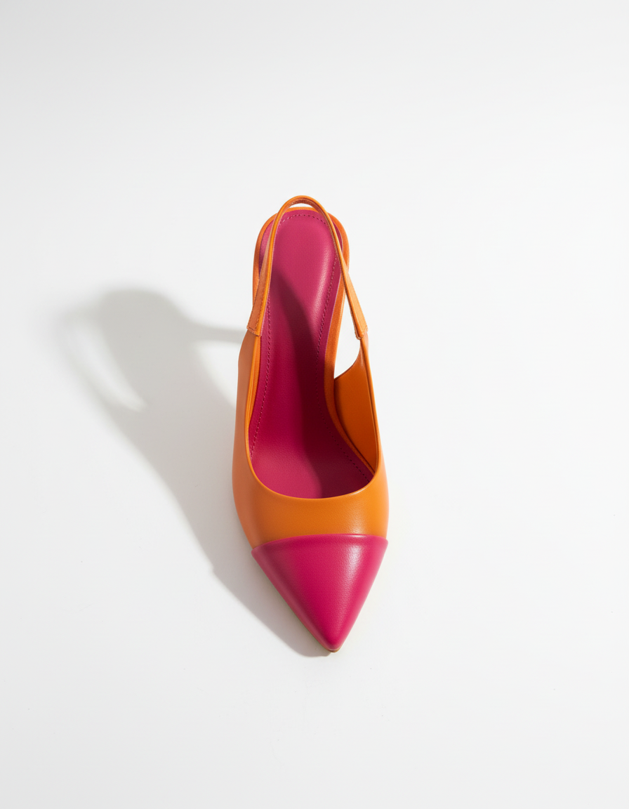 Elenor Renk Kontrastlı Stiletto