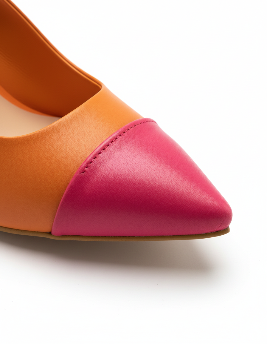 Elenor Renk Kontrastlı Stiletto