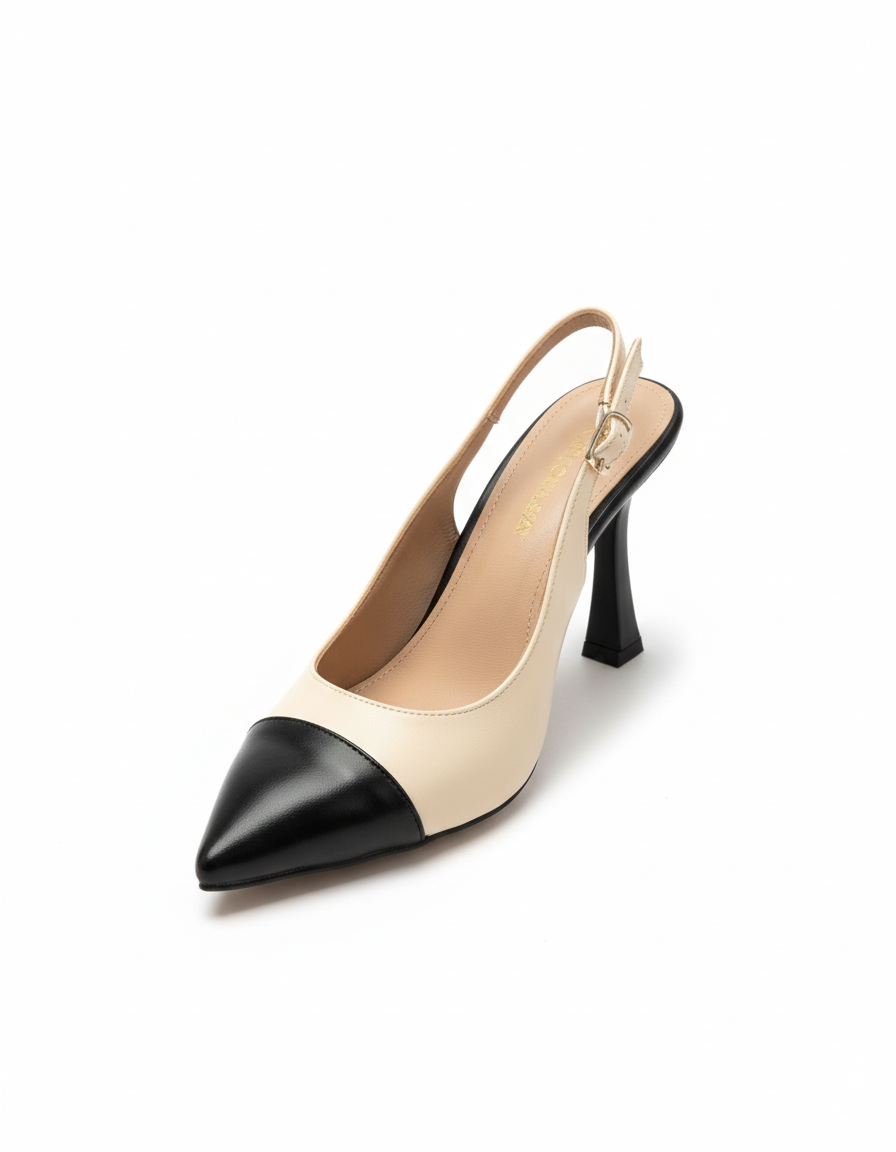 Elenor Renk Kontrastlı Stiletto