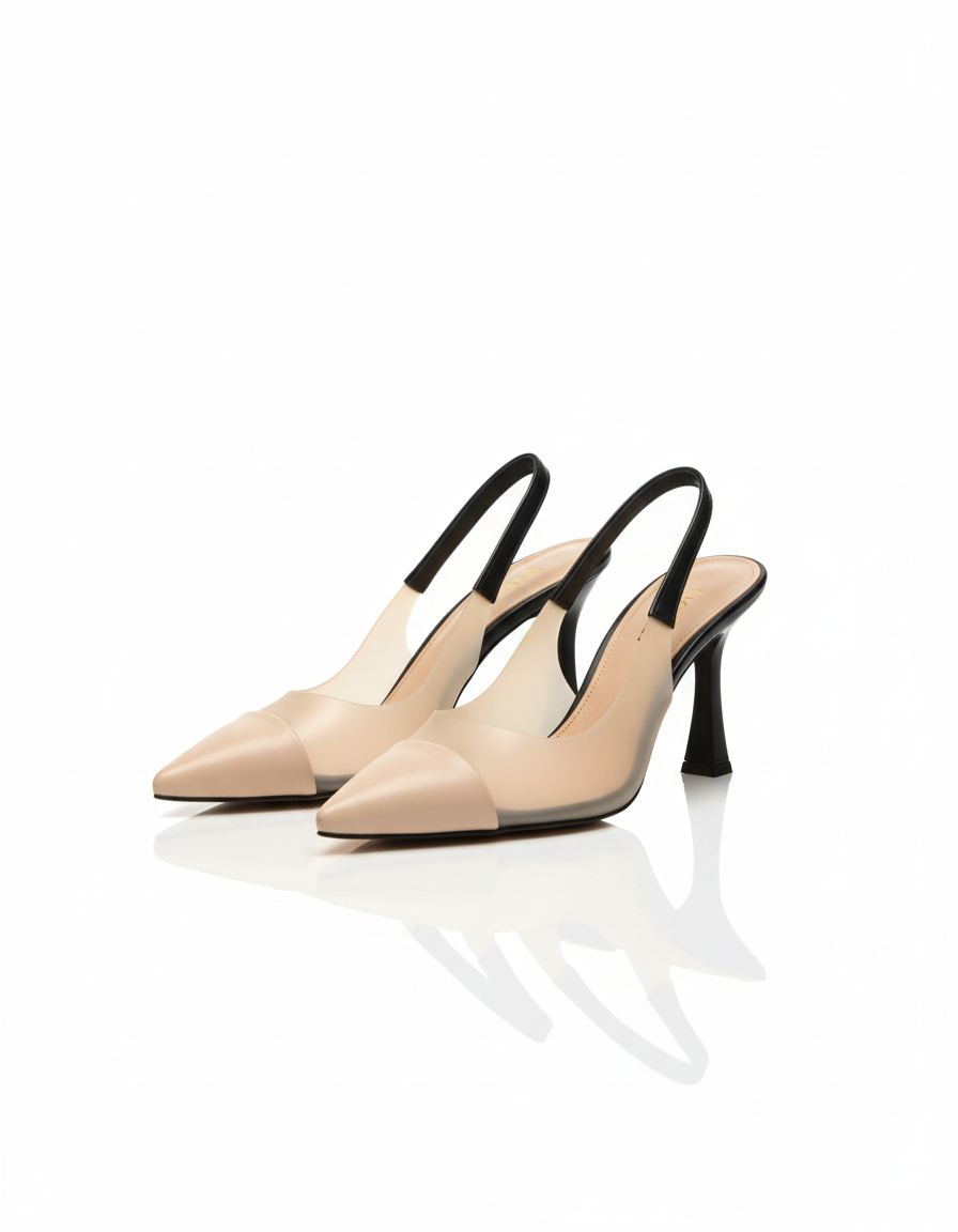 Elenor Renk Kontrastlı Stiletto