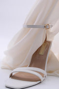Emma Designer White Women's High-Heeled Shoes