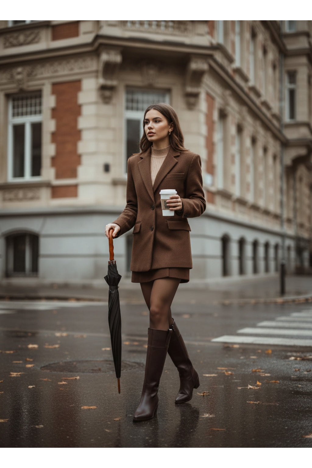 Fabiana Acı Kahve Uzun Kadın Kovboy Çizme