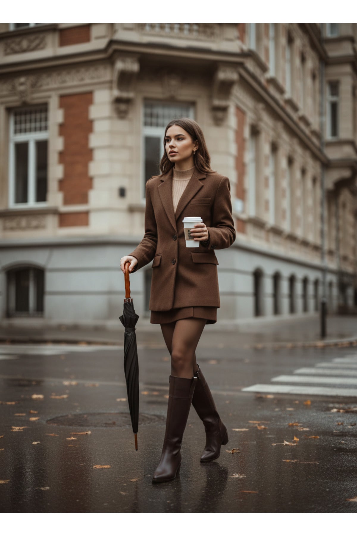 Fabiana Acı Kahve Uzun Kadın Kovboy Çizme